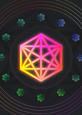 Neon Sacred Geometry Glyph