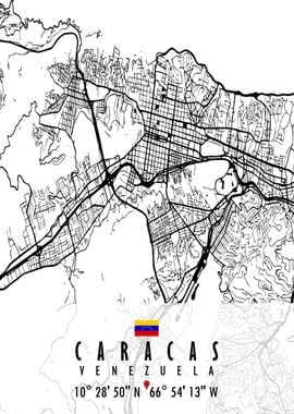 CARACAS MAP VENEZUELA