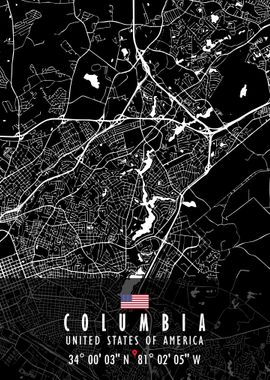 COLUMBIA MAP USA