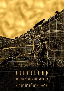 CLEVELAND MAP USA