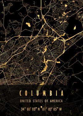 COLUMBIA MAP USA