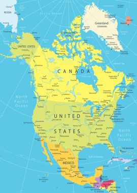 North America map