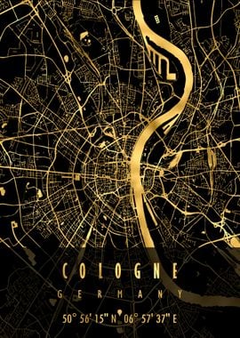 COLOGNE MAP GERMANY