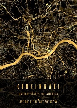 CINCINNATI MAP USA