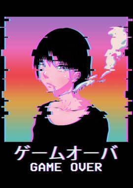 Waifu Anime Girl Smoking