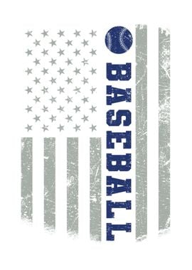 Baseball American Flag USA