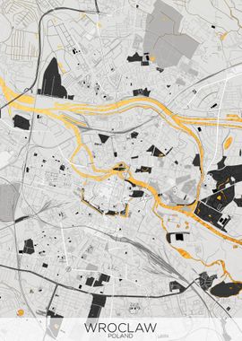 Map Wroclaw Poland