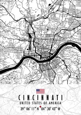 CINCINNATI MAP USA