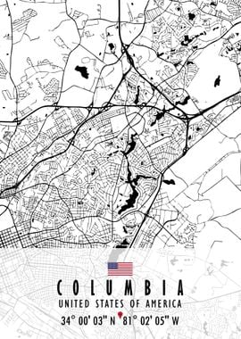 COLUMBIA MAP USA