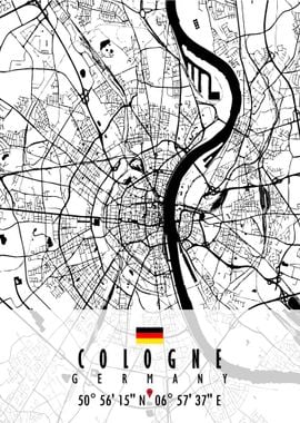 COLOGNE MAP GERMANY