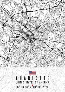 CHARLOTTE MAP USA