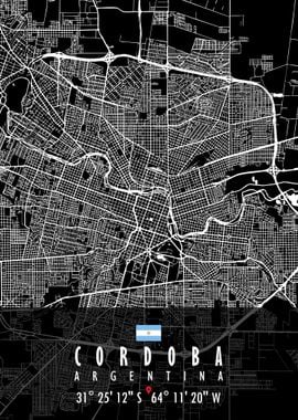 CORDOBA MAP ARGENTINA