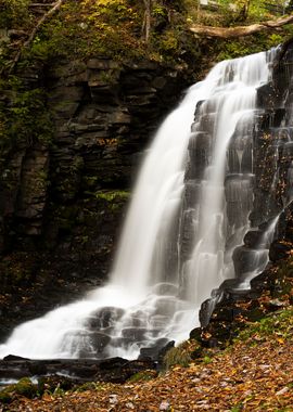 Autumn waterfall in Japan