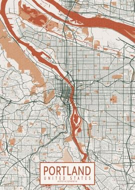 Portland Map Bohemian