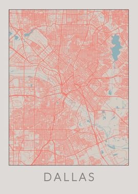 Dallas Vintage Map