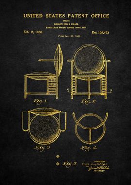 21 Chair Patent Print