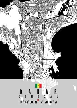 DAKAR MAP SENEGAL