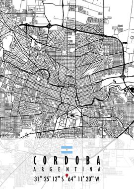 CORDOBA MAP ARGENTINA