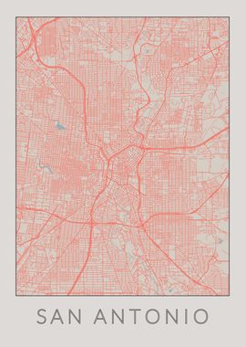 San Antonio Vintage Map