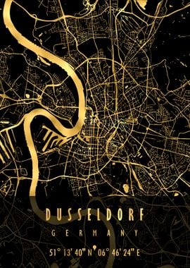 DUSSELDORF MAP GERMANY