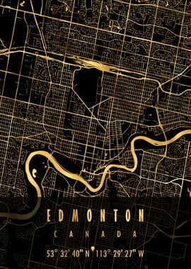 EDMONTON MAP CANADA