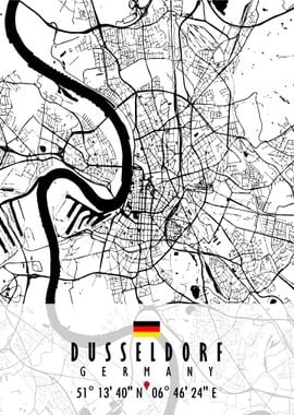 DUSSELDORF MAP GERMANY