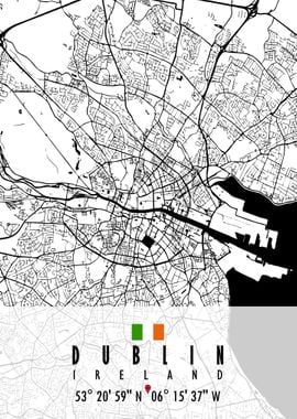 DUBLIN MAP IRELAND