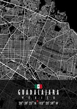 GUADALAJARA MAP MEXICO