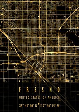 FRESNO MAP USA