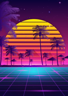 Majestic Sunset Synthwave