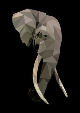 elephant low poly art