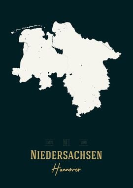 Niedersachsen Map Germany