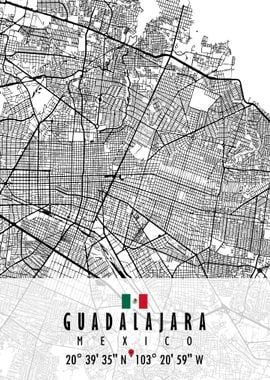 GUADALAJARA MAP MEXICO