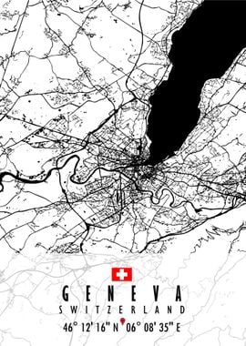 GENEVA MAP SWITZERLAND