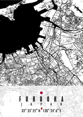 FUKUOKA MAP JAPAN