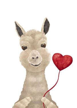 Llama love Balloon