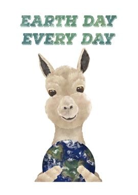 Llama Earth day