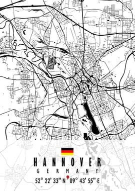 HANNOVER MAP GERMANY