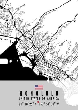 HONOLULU MAP USA