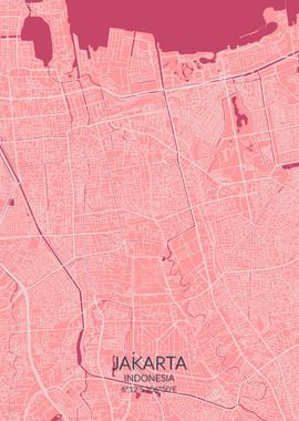 Jakarta Pink Rose Map