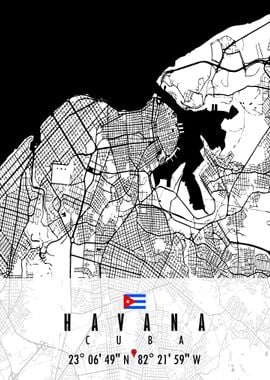 HAVANA MAP CUBA