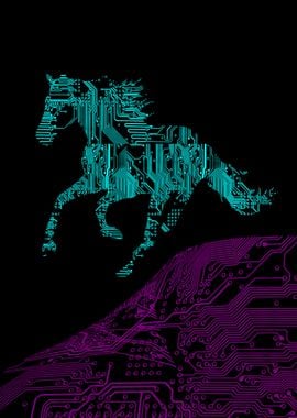 DIGITAL HORSE ROLLING PINK