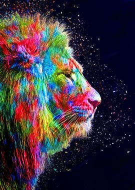 Colored Lion