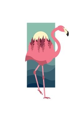 Cute Flamingo Forest Gift