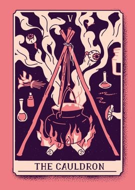 Cauldron Tarot Card