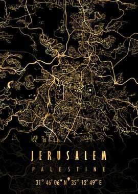 JERUSALEM MAP PALESTINE