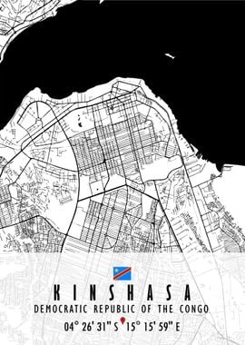 KINSHASA MAP CONGO