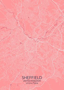 Sheffield Pink Rose Map