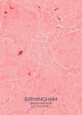 Birmingham Pink Rose Map