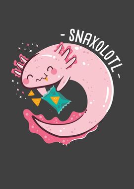 Funny Cute Axolotl Animal Art Poster for Sale by Salvadax